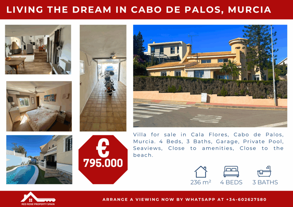 Villa for sale on Calle Flores, Cabo de Pals, Murcia